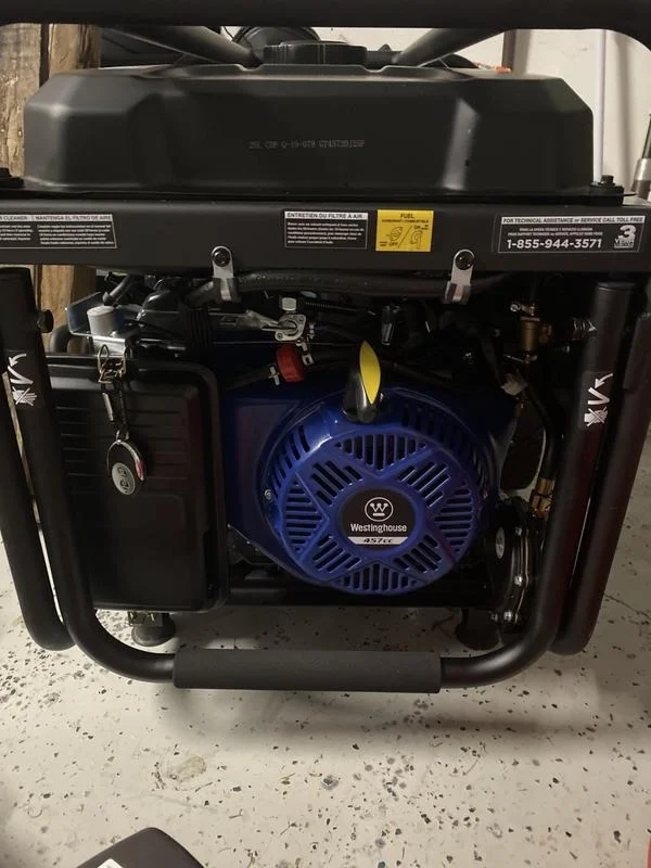 Motor Westinghouse de 457 cc con el control colgado, foto real
